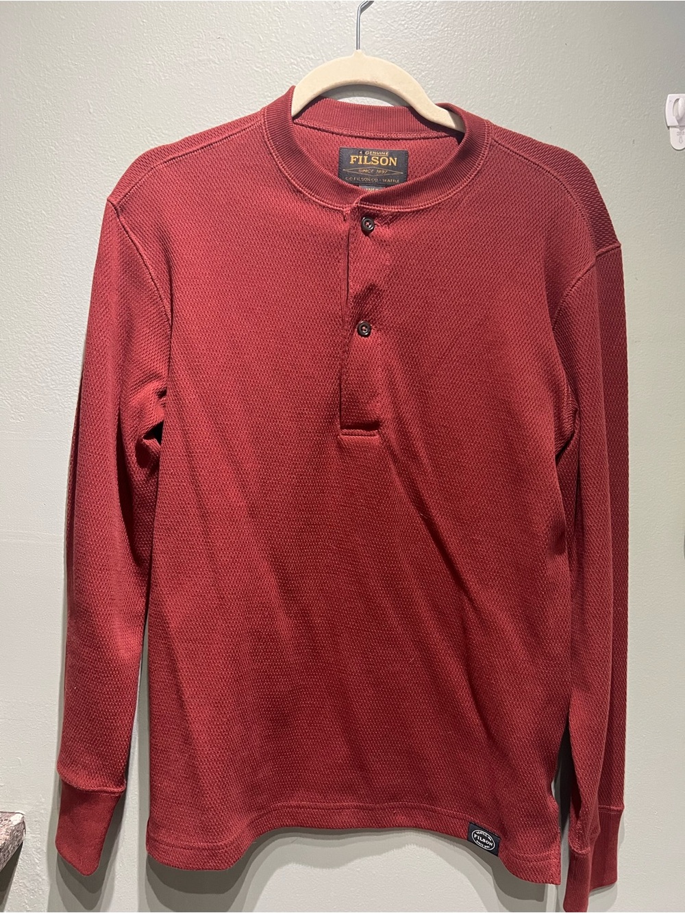 WAFFLE KNIT HENLEY
